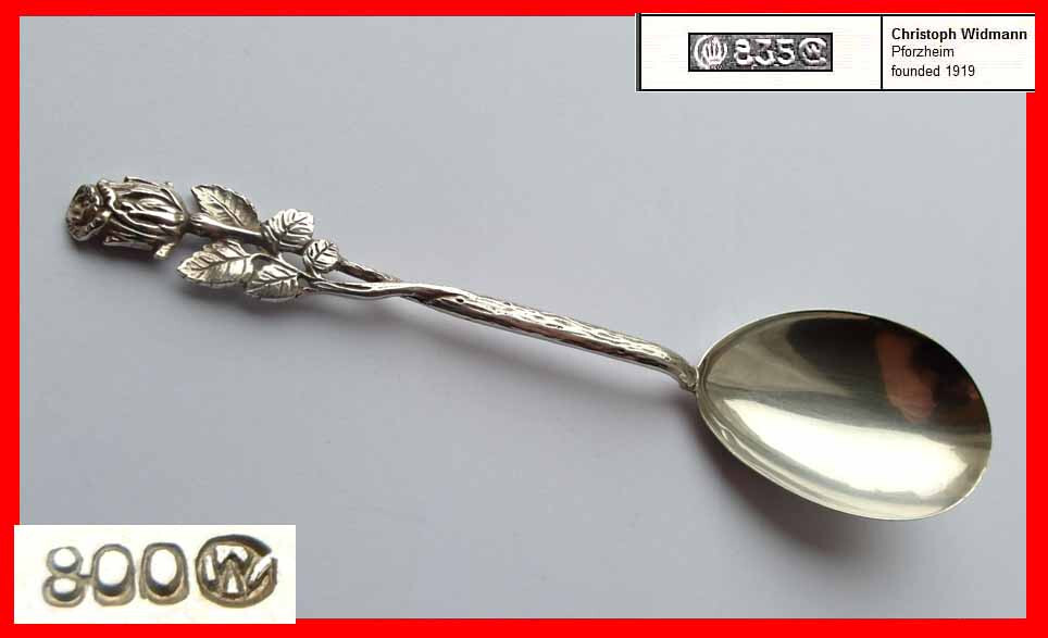 Rare Serving Spoon/ Cream Spoon/ Spoon, Ch. Widmann, 800 Silver E426