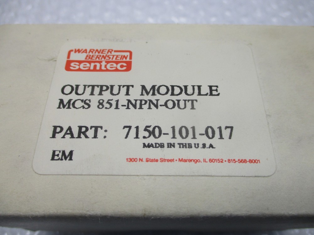 WARNER BERNSTEIN 7150-101-017 OUTPUT MODULE NSMP