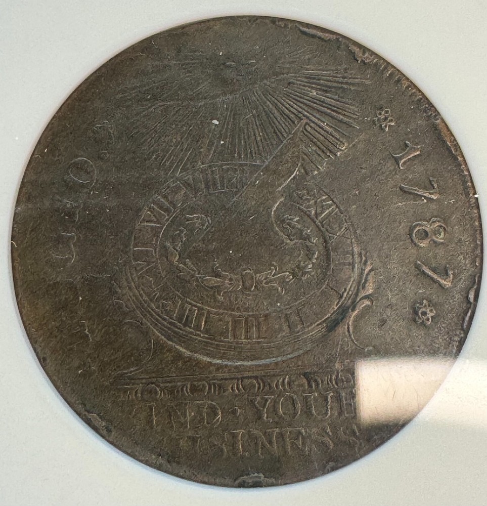 1787 Fugio 1 Cent VF 30 ANACS Certified