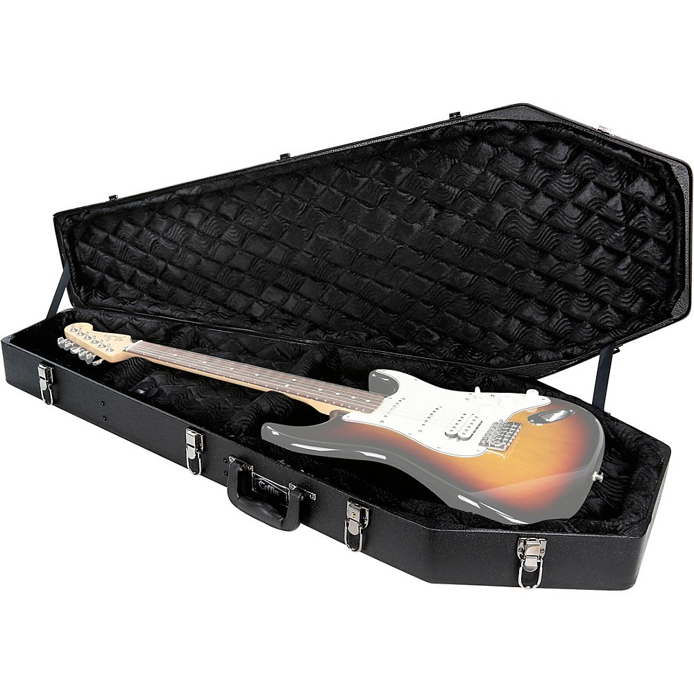 Coffin Case Guitar Case Black Black