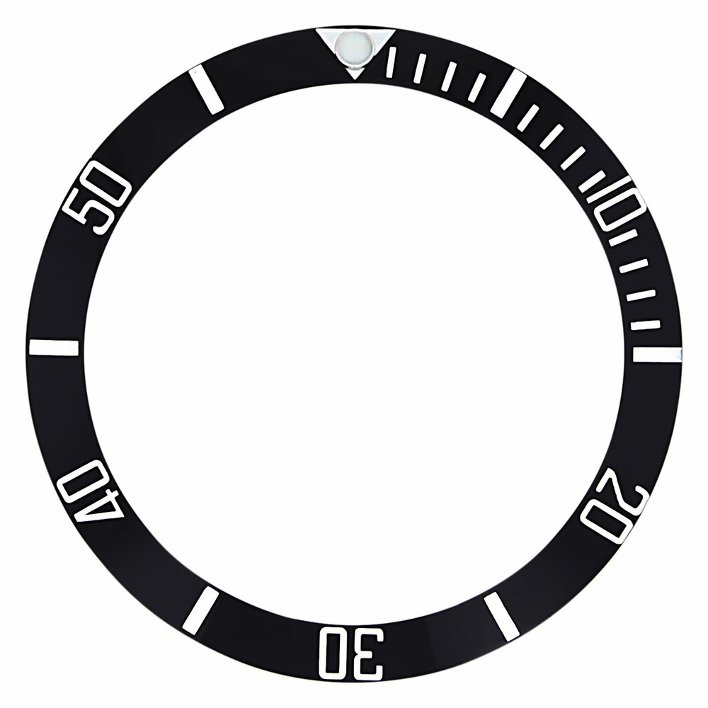 BEZEL INSERT CERAMIC FOR 40MM INVICTA PRO DIVER 8926OB 8926C ENGRAVED # BLACK