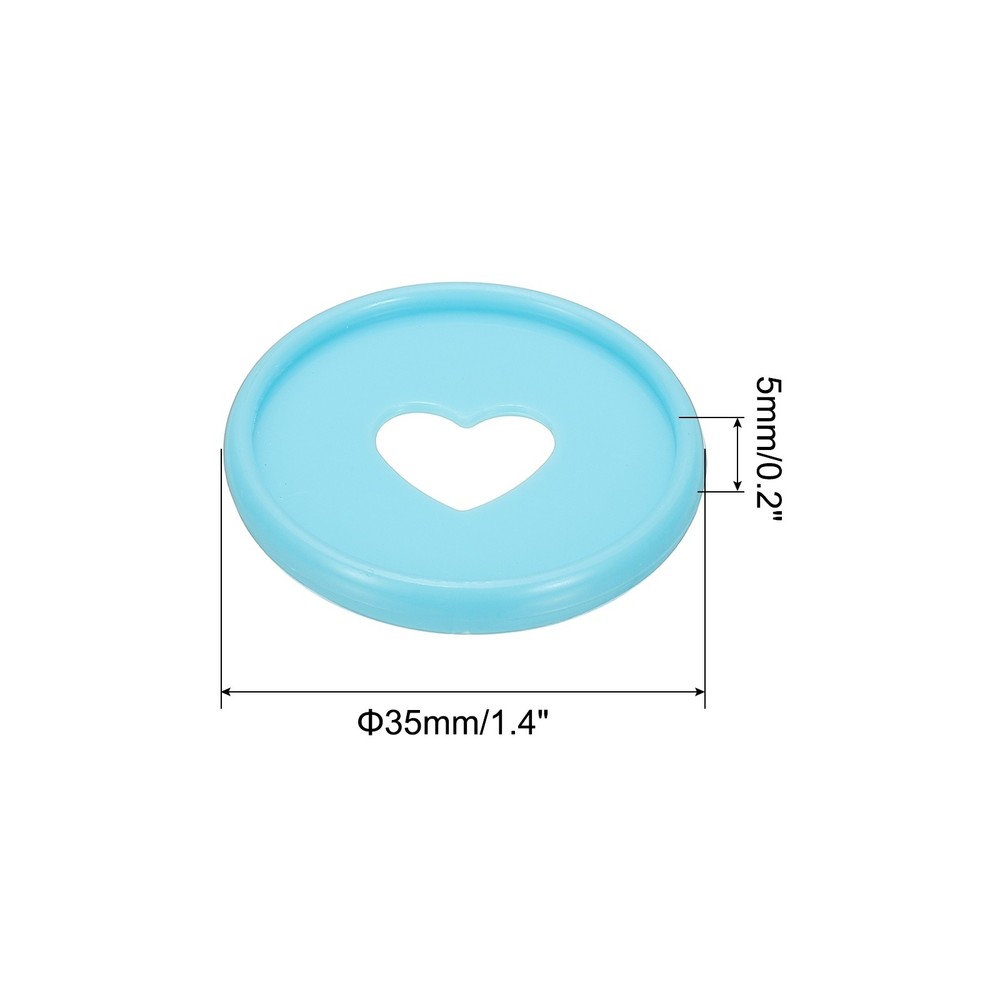 35mm Plastic Book Binding Discs, 11 Pack Expansion Discs Heart, Blue
