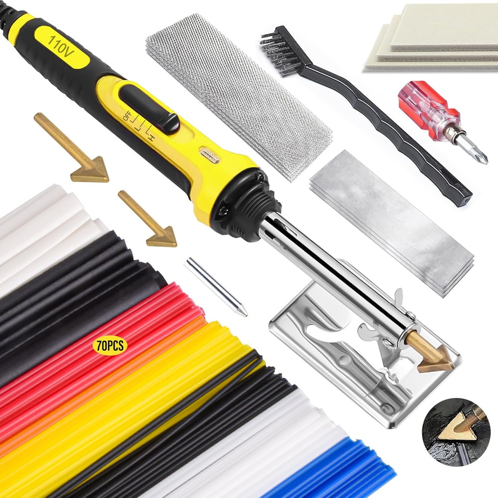 150W Plastic Welder Kit, 3-Speed Temperature Control Plastic Welding Kit, Profes