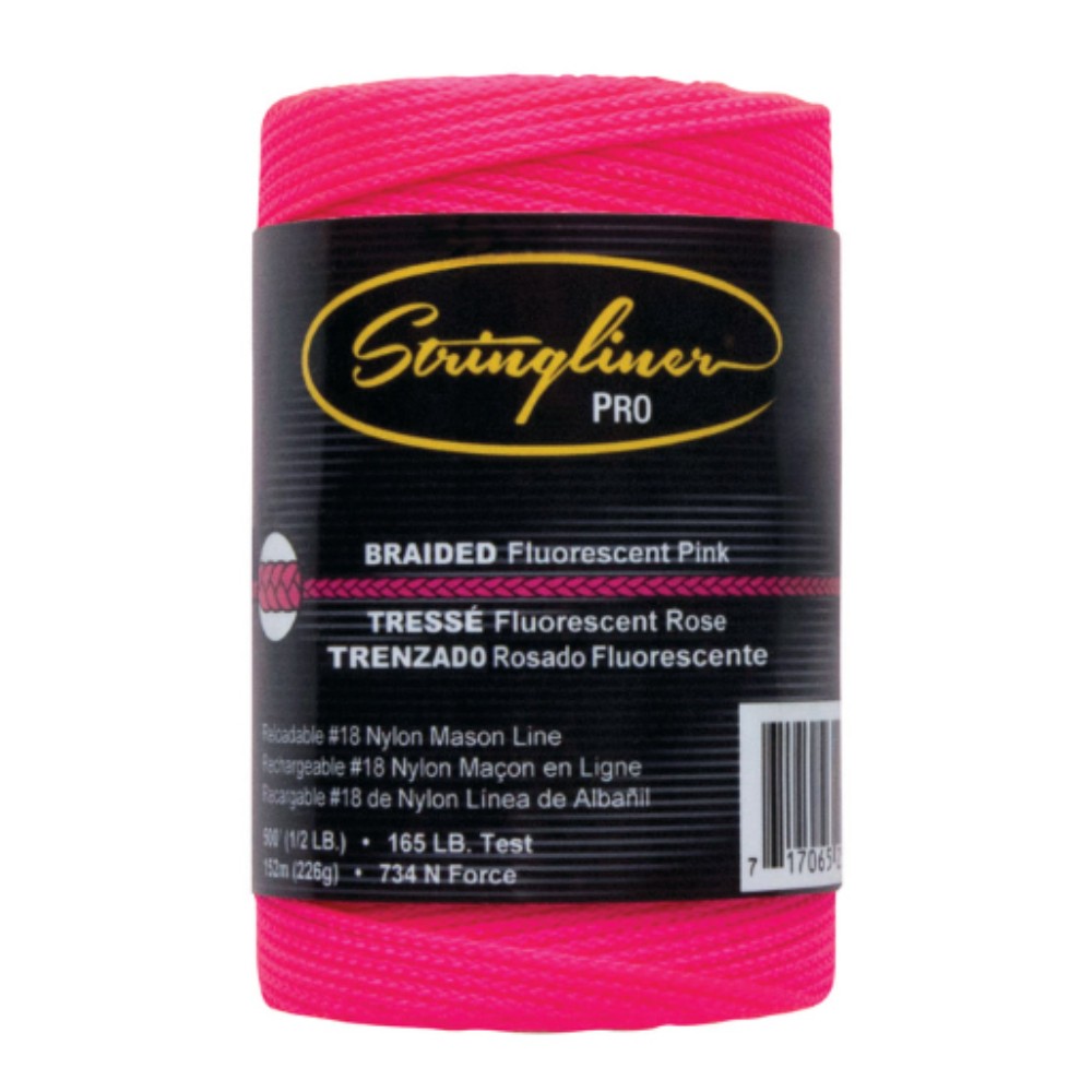 Stringliner Pink Braided Chalk Line Refill 500 ft. Pink