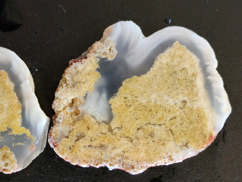 Agate Slabs Pair With Plume