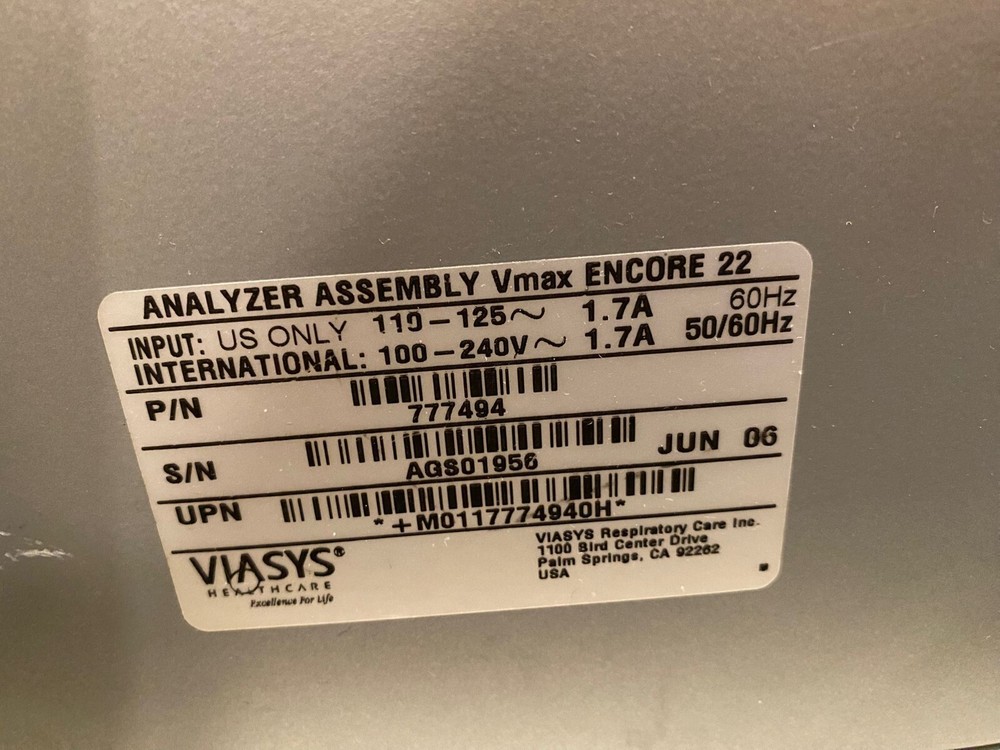 Viasys Pft Body Box Pulmonary Function Test7