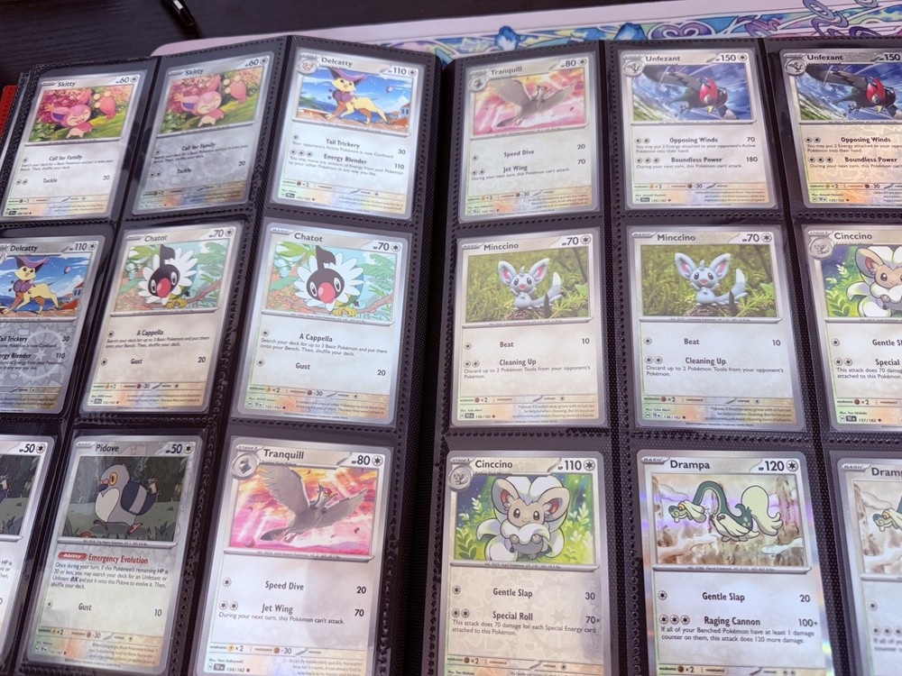 Temporal Forces Complete Base master Set Reverse Holos, EXS with 9 pocket binder