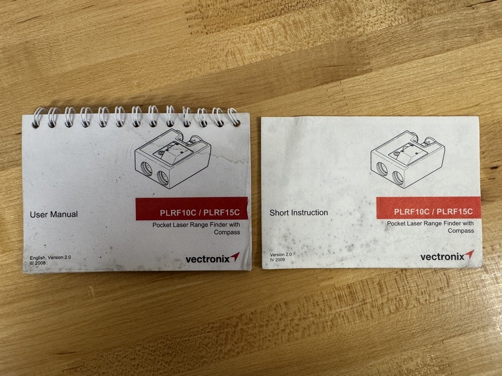 Vectronix PLRF15C Laser Range Finder Manual, Quick Start Guide