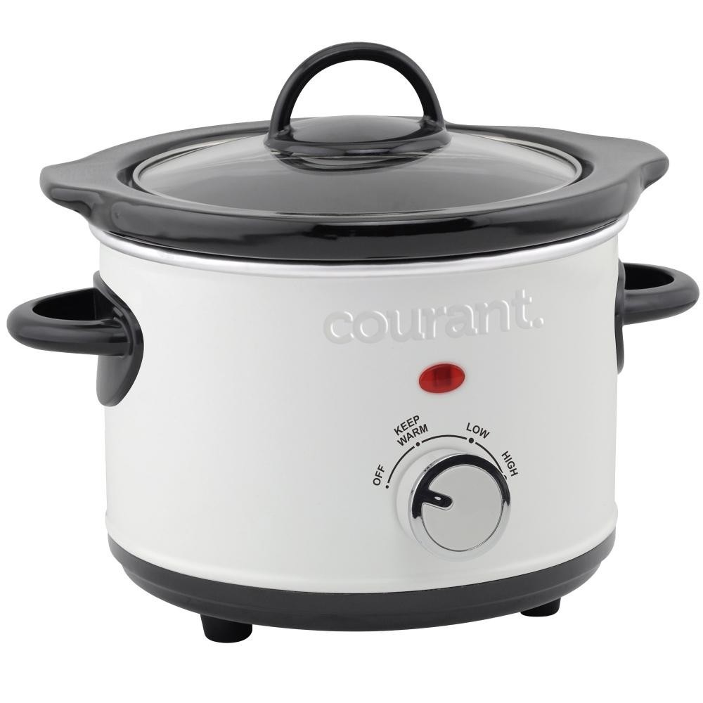 Courant 1.6 Quart Slow Cooker, Multiple settings, Brushed Stainless