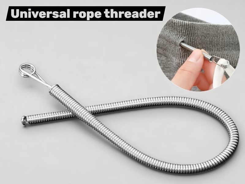 Super flexible drawstring, waistband and elastic threader/puller.