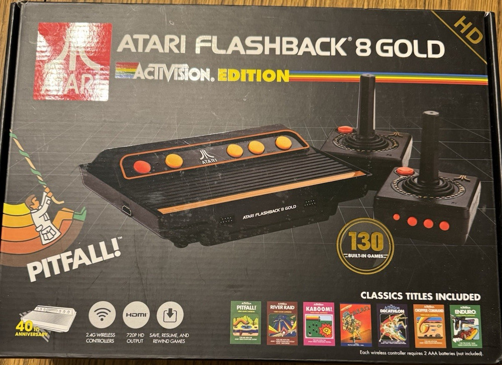 Atari Flashback 8 Gold Activision Edition HD Console HDMI Wireless Controllers
