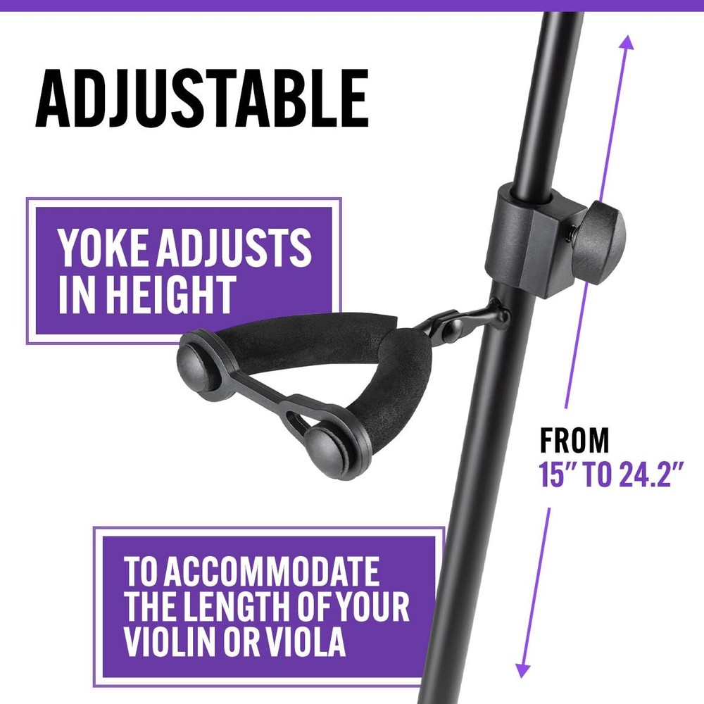 OnStage Viola/Violin Stand with Bow Holder Foldable Orchestral Strings
