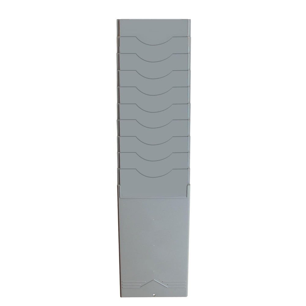 Pyramid Time Systems - 400-10 Card Rack, Retractable Gray