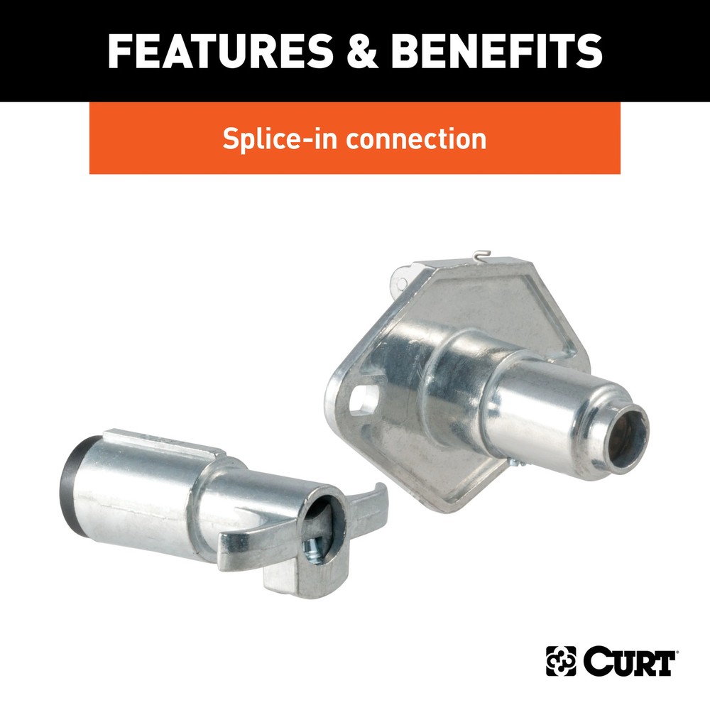 CURT 4-Way Round Connector Plug And Socket - 58761