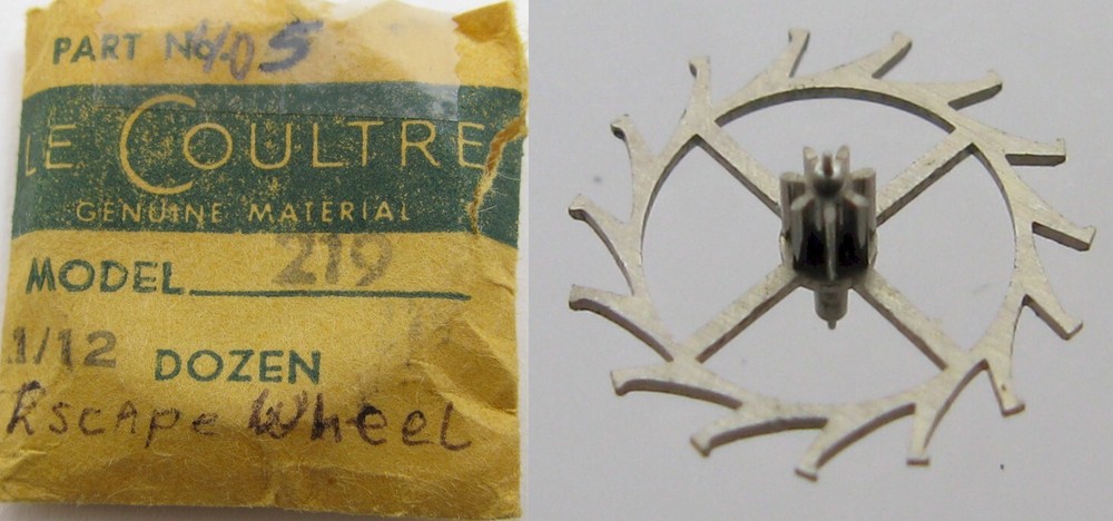 LeCoultre clock caliber 219 escape wheel #705
