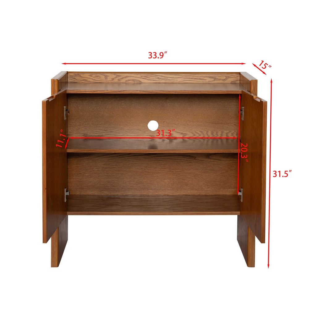 Walnut-colored Sideboard, Buffet Cabinet with Storage, Rustic Storage Cabinet