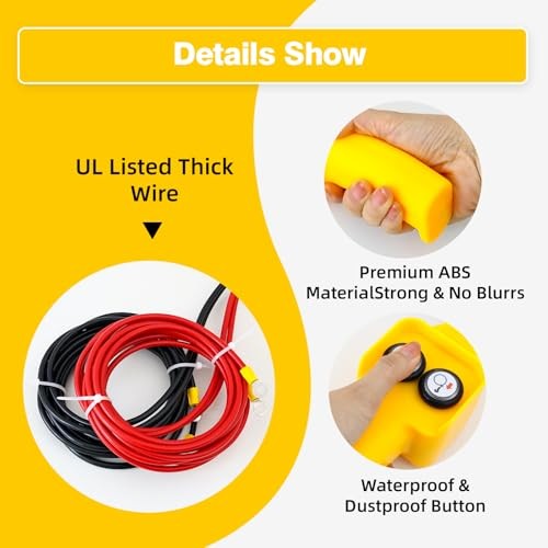 Winch Hand Control Assembly, Winch Remote, Winch Controller, 12V Electric