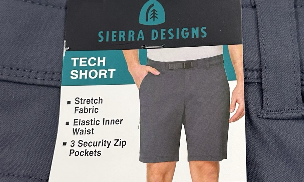 Sierra Designs Men's Tech Shorts, Blue, Size 36