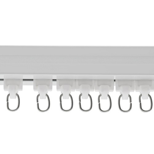 Smart Motorized Curtain Track With Remote Control Electric Curtain Track White