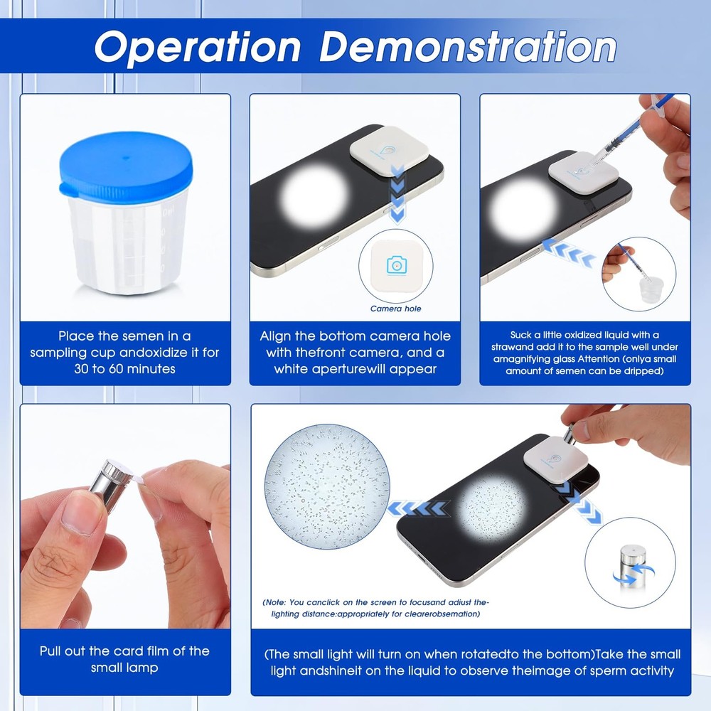 Sperm Microscope for Male Fertility Testing and Rapid Home Analysis