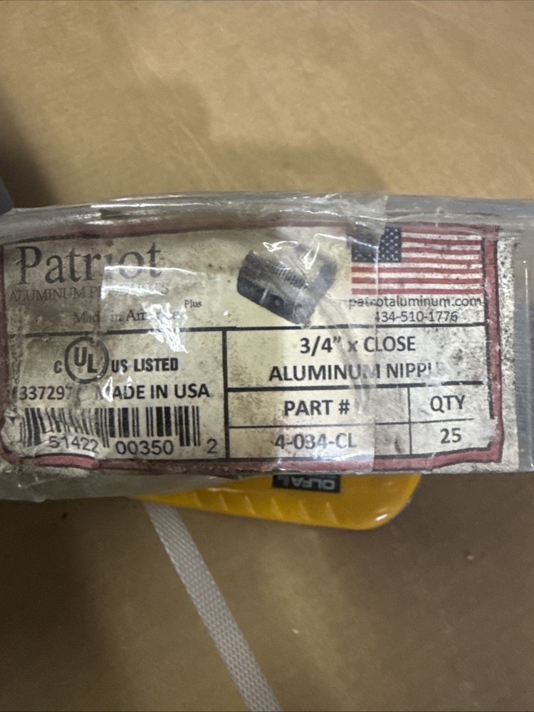 3/4 By Close Aluminum Nipple