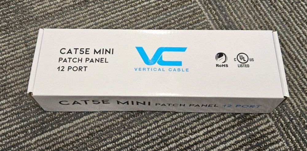 Vertical Cable CAT5e 12 Port Patch Panel RJ45 - Open Box