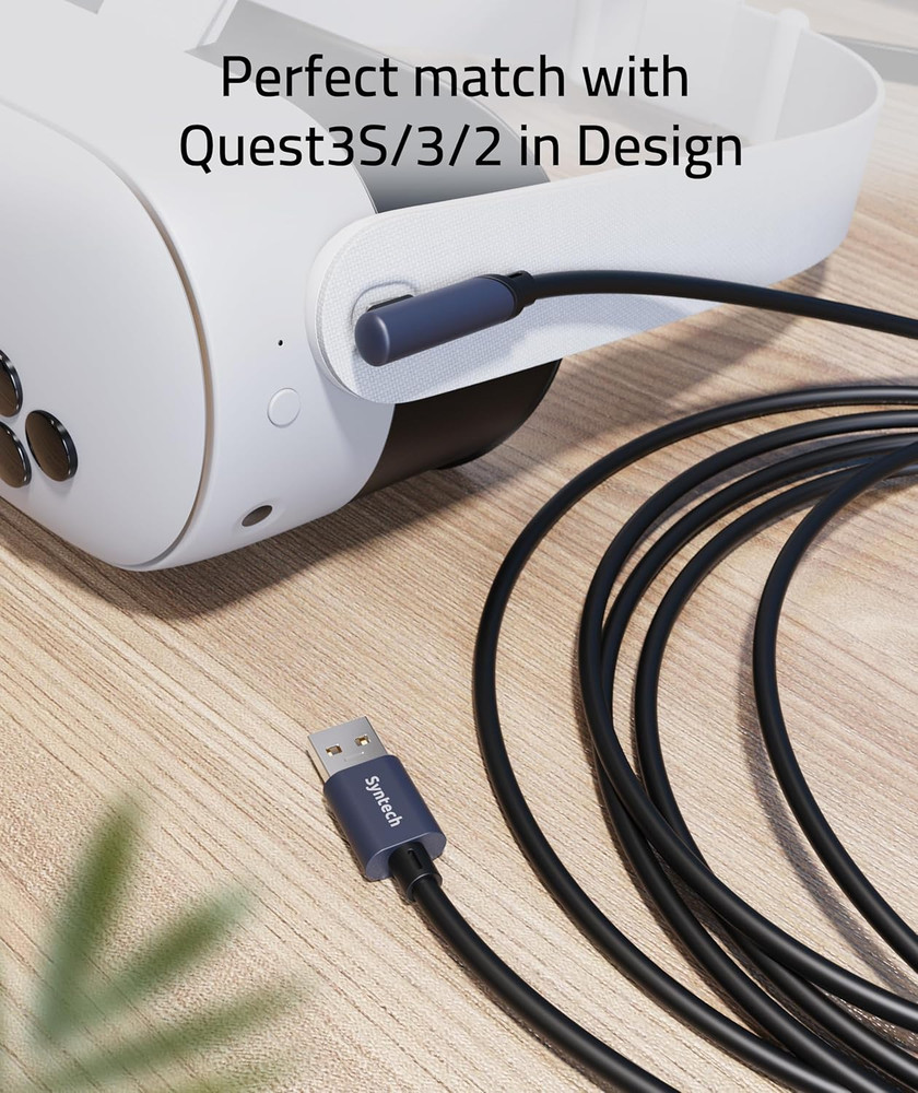Syntech Link Cable 16 FT Compatible with Oculus/Meta Quest 3/Meta Quest 3S, Ques