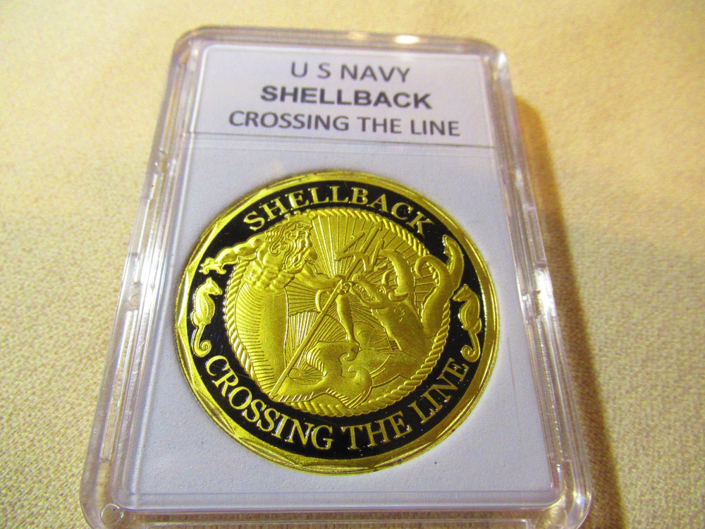 US NAVY - SHELLBACK - CROSSING THE LINE Challenge Coin