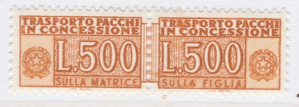 ITALY Postal Parcels 1955-81 500 Lire New MNH** 17404