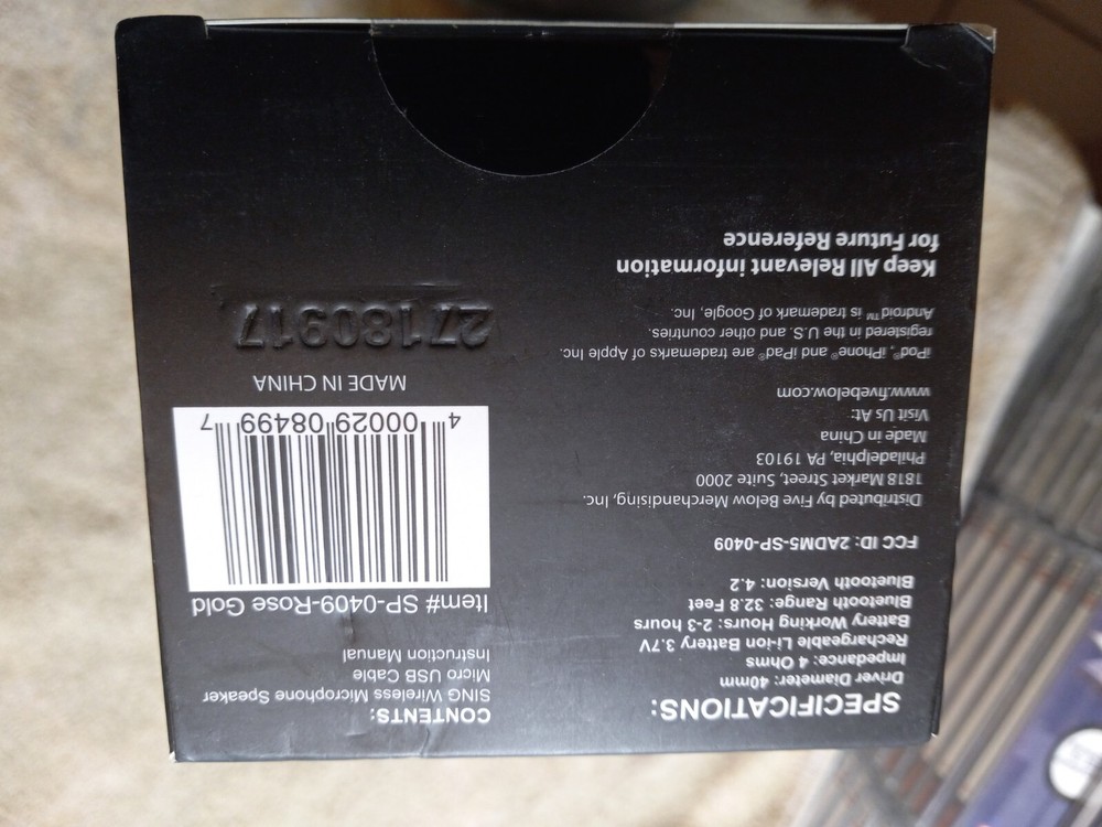 SING - Wireless Karaoke Microphone speaker with Bluetooth NEW IN BOX