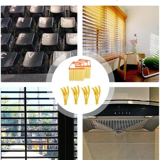 6pcs Window Venetian Blind Cleaner Duster Tool, Include 4pcs 7 Finger Blind Dust