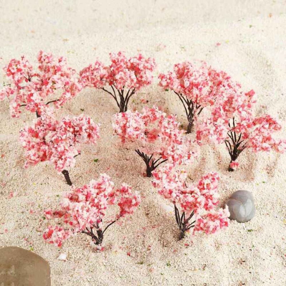 20pcs Tree model Flowering Railway Layout Scene Decoration High quality