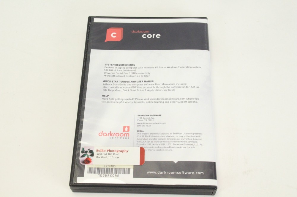 Darkroom Software Core edition 9.1 with USB & CD