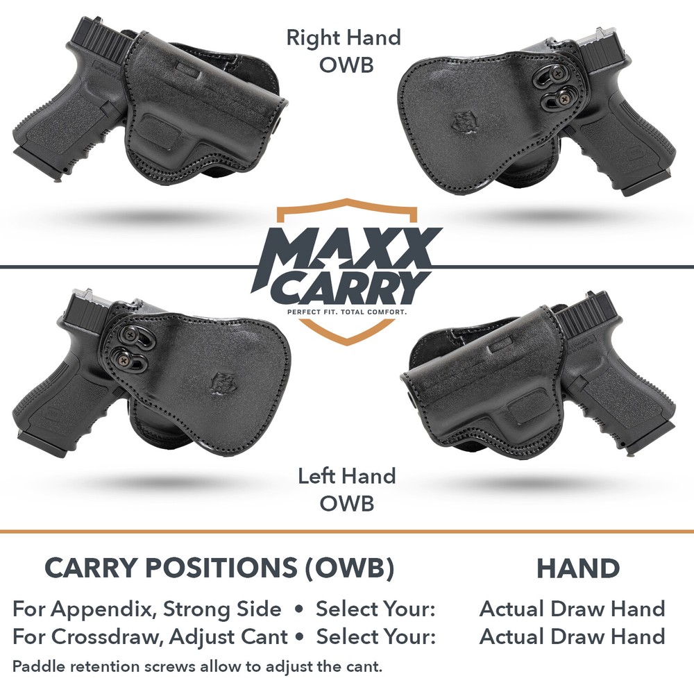 PADDLE HOLSTER FOR SIG SAUER P320 COMPACT OWB PADDLE WITH ADJUSTABLE CANT.
