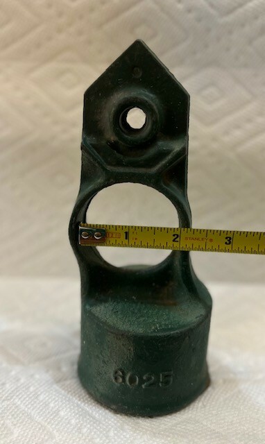 Antique Chain Link Parts, Green, Sharp Point, Loop Cap, 2-1/2"
