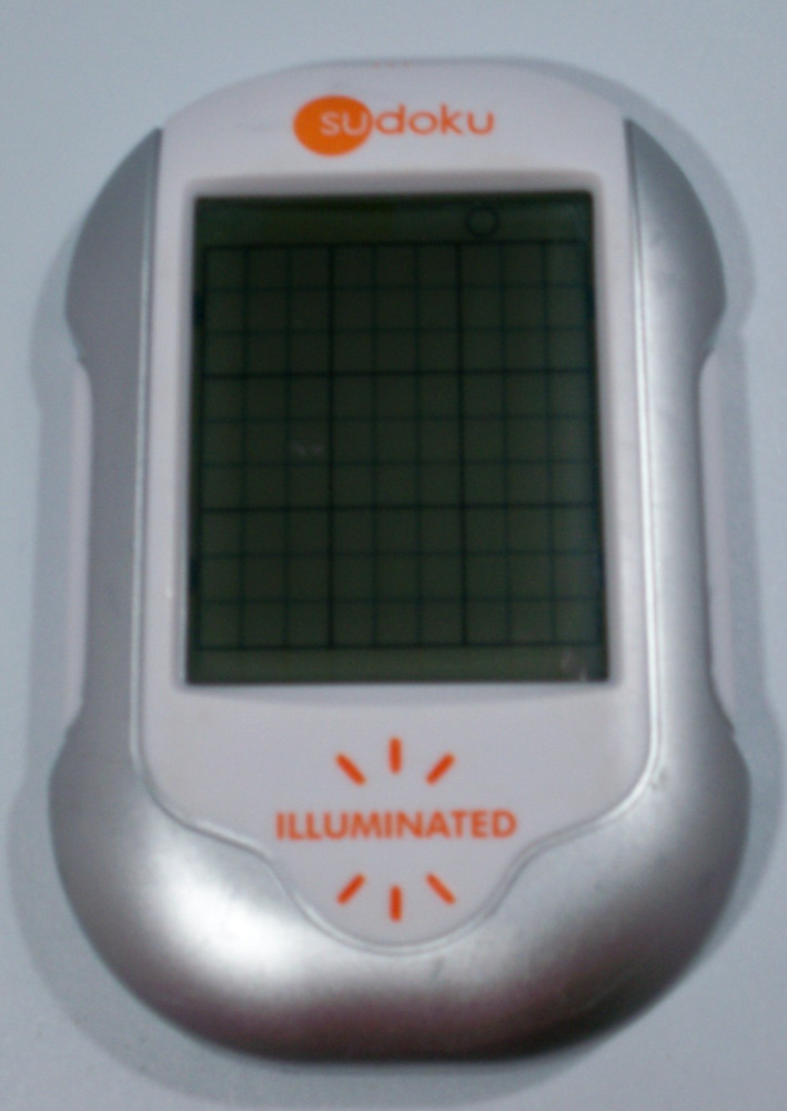 Sudoku Illuminated Handheld Electronic Game w/ Stylus TechnoSource Tested, Works