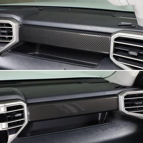Car Center Control Dashboard Panel Strips Trim Compatible Carbon fiber grain