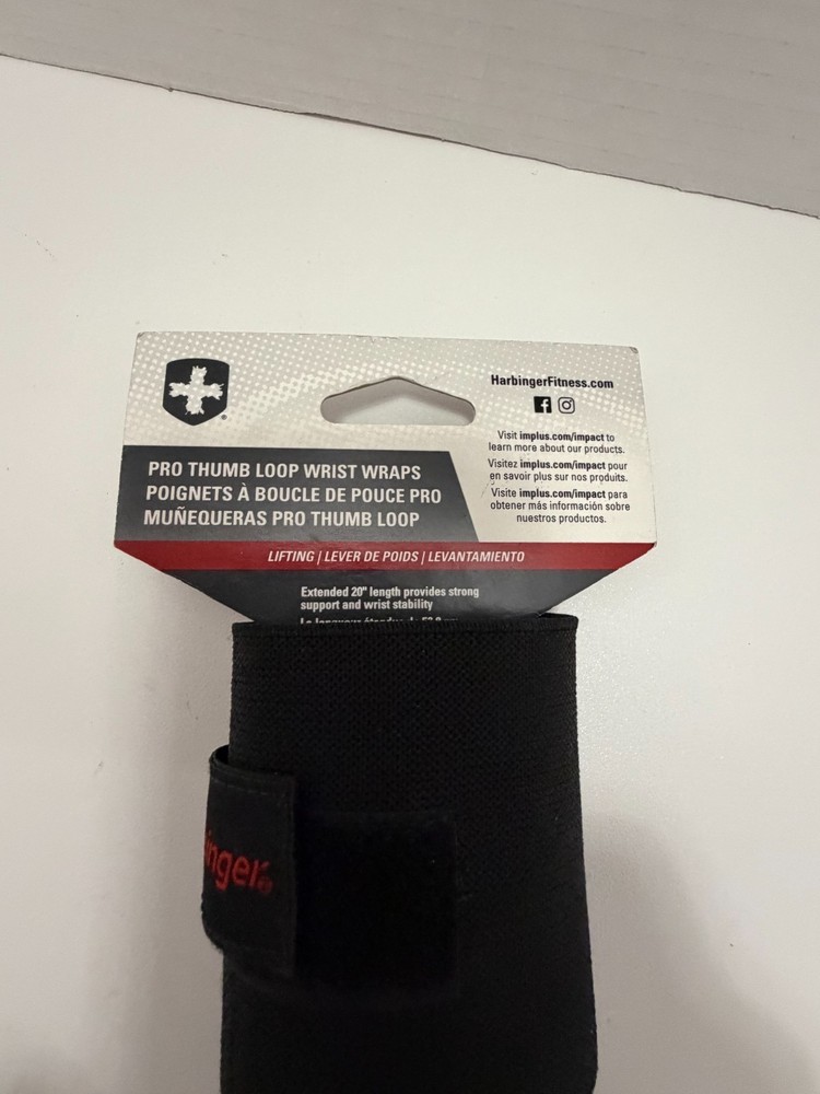 Harbinger Pro Thumb Loop Weight Lifting Wrist Wraps
