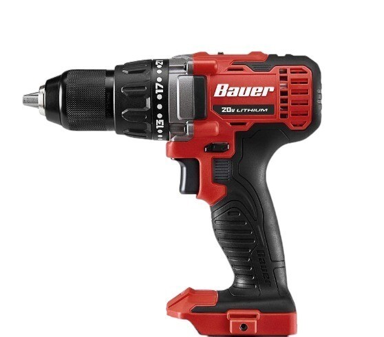 Bauer 20V (Drill/Driver, Hammer Drill/Driver & Hex Compact) - Tools Only -