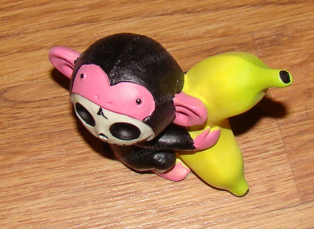 Furrybones Black Munky, Monkey with Banana (Summit Collection, 8145) Skeleton