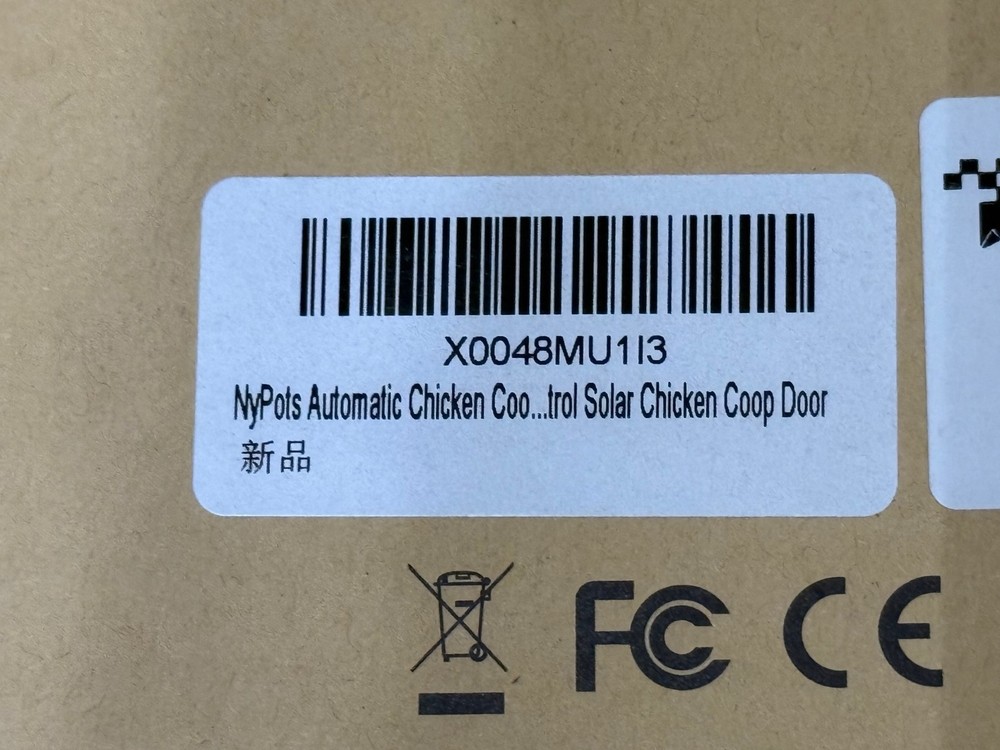 NyPots Automatic Chicken Coop Door Solar Powered LCD Display w/ Timer & Sensor