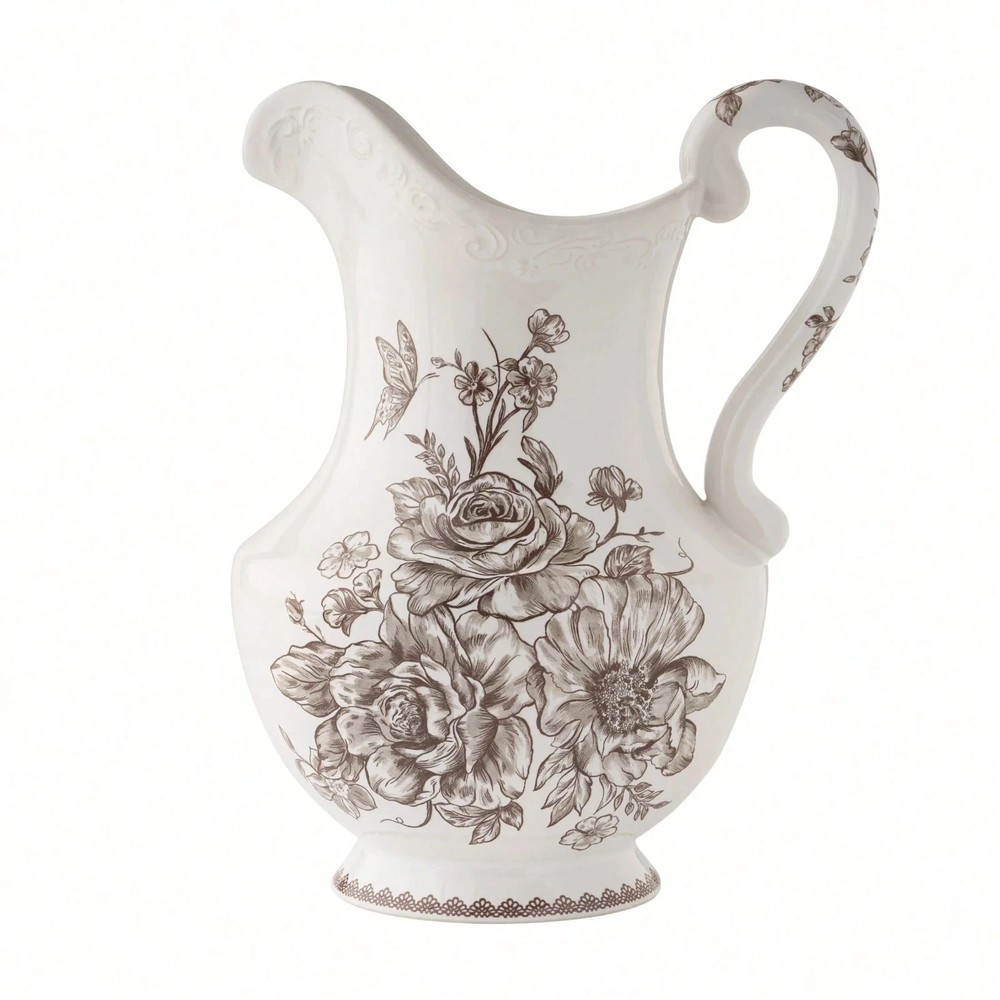 Stoneware 2-Quart Pitcher, Brown