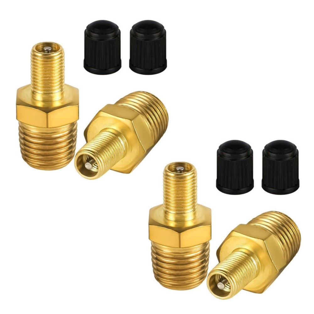Solid Brass Construction Air Chuck Adapter Standard for Schrader Valve (M)