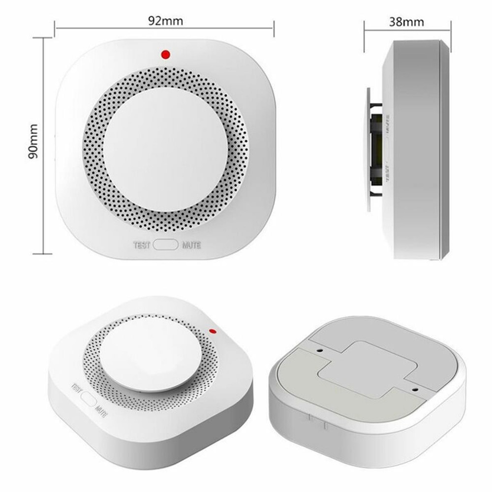 4 Pack Smoke Alarm Home Security Fire Protection System Smoke