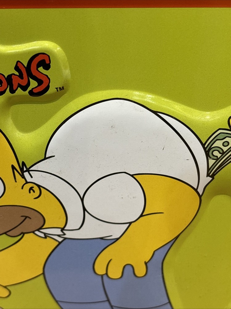 Simpsons Bart & Homer Metal Lunch Box With Drinking Thermos 2000 NECA