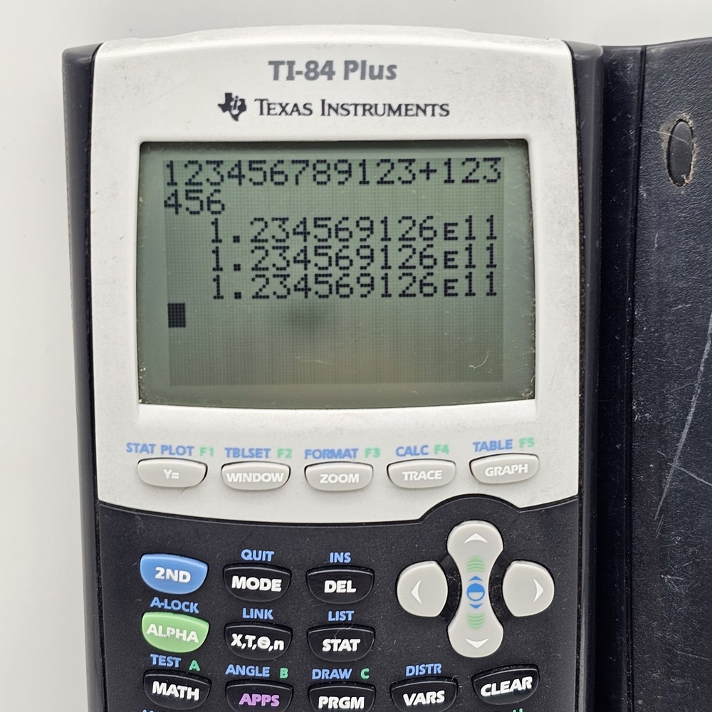 Texas Instruments TI-84 Plus Graphing Calculator With Cover - *Screen Flaw*