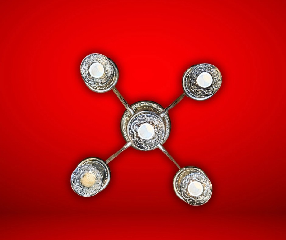 Silver Plated 5 Point Candleabra (#620)