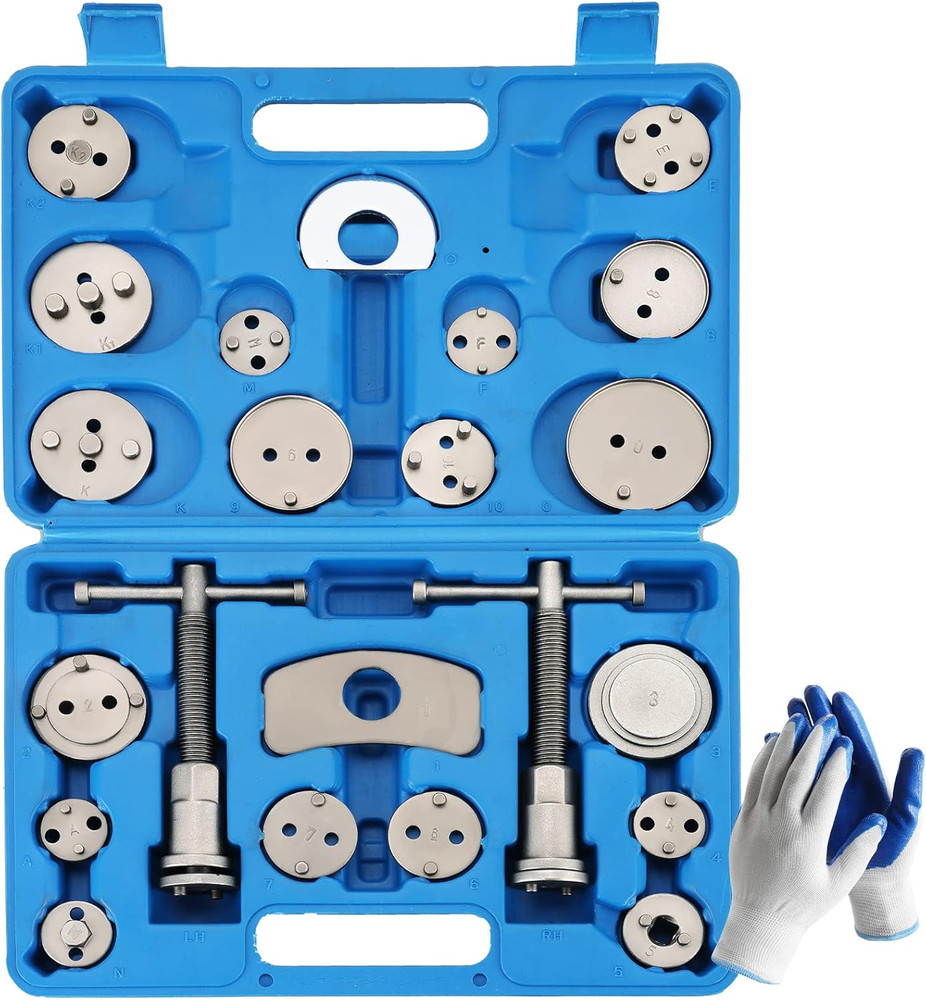 24PCS Disc Brake Caliper Tool Kit | Heavy Duty Disc Brake Piston Caliper Compres