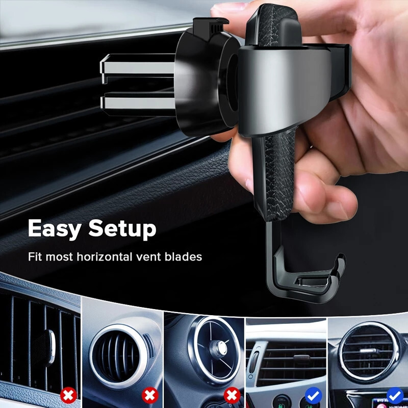 For Mobile Cell Phone Universal Gravity Car Holder Mount Air Vent Stand Cradle