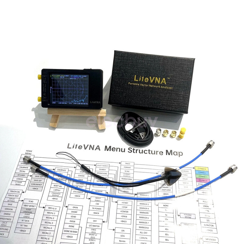 6.3GHz LiteVNA 2.8" Vector Network Analyzer HF VHF UHF Antenna Analyzer NanoVNA